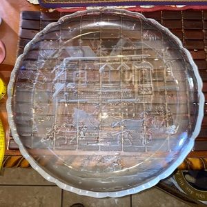 Vintage Crystal Clear Studios Japan Winter Traditions pattern clear and frosted